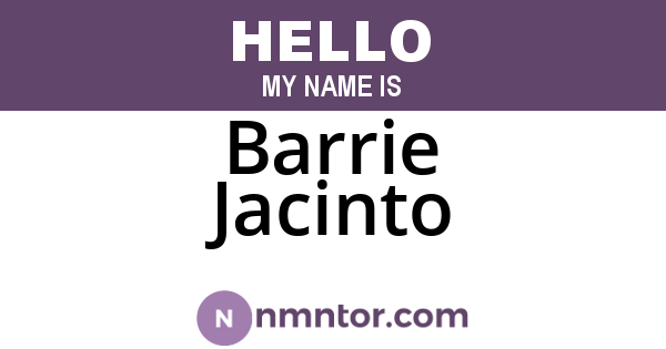 Barrie Jacinto