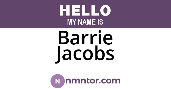 Barrie Jacobs