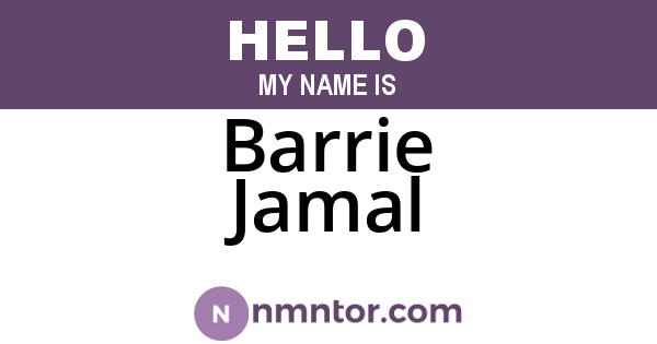 Barrie Jamal