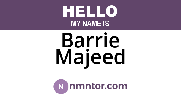 Barrie Majeed