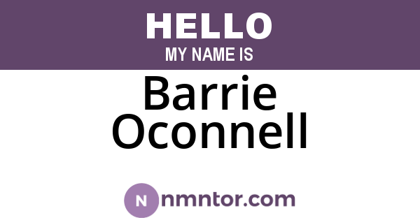 Barrie Oconnell