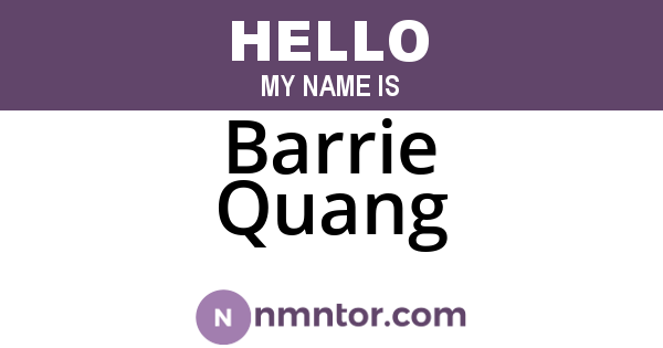Barrie Quang