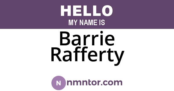 Barrie Rafferty