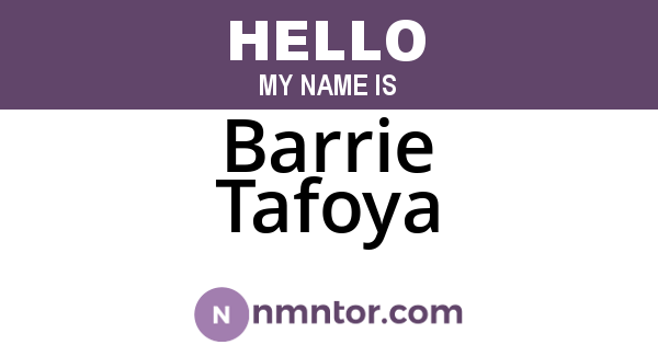 Barrie Tafoya
