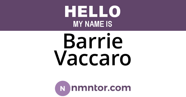 Barrie Vaccaro