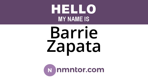 Barrie Zapata