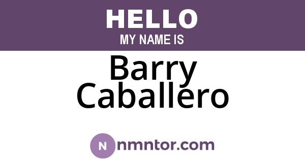 Barry Caballero