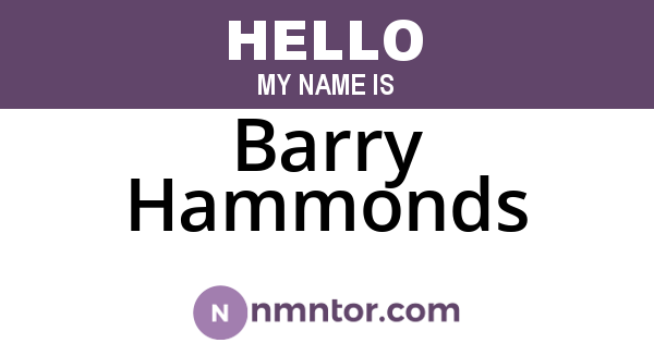 Barry Hammonds