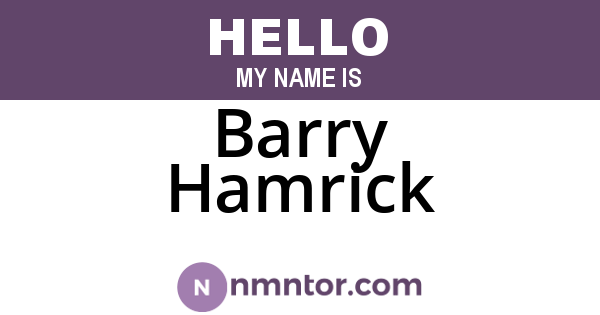 Barry Hamrick