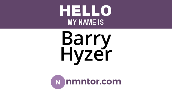 Barry Hyzer