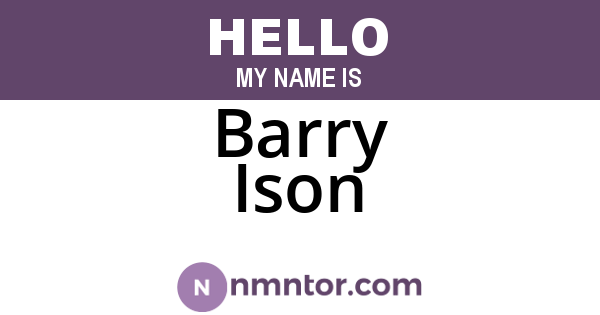 Barry Ison