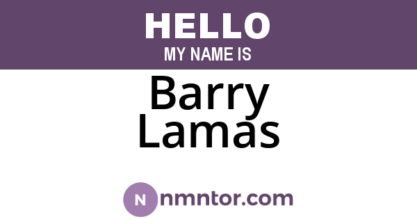 Barry Lamas