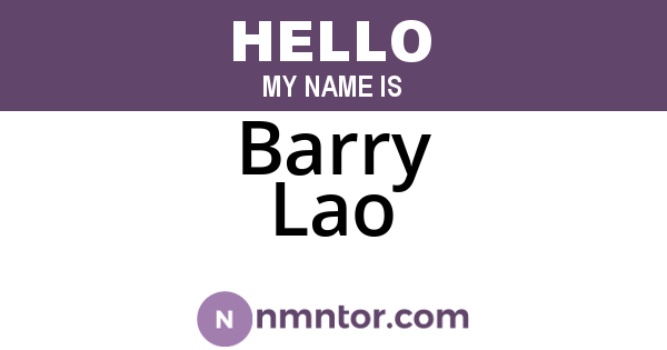 Barry Lao