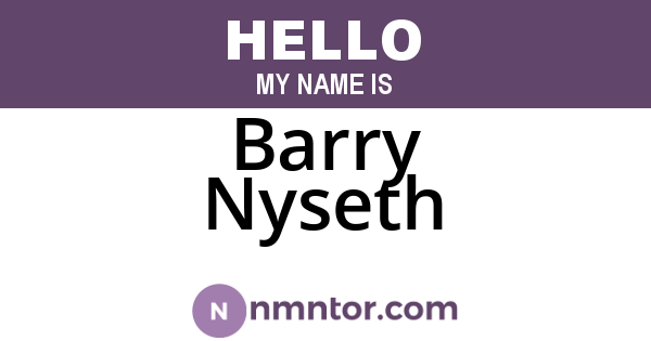 Barry Nyseth
