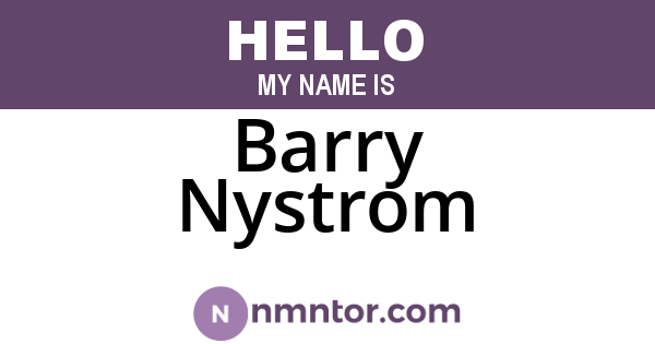 Barry Nystrom