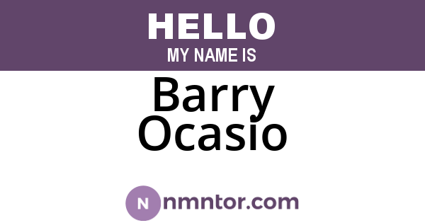 Barry Ocasio