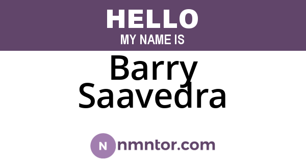Barry Saavedra