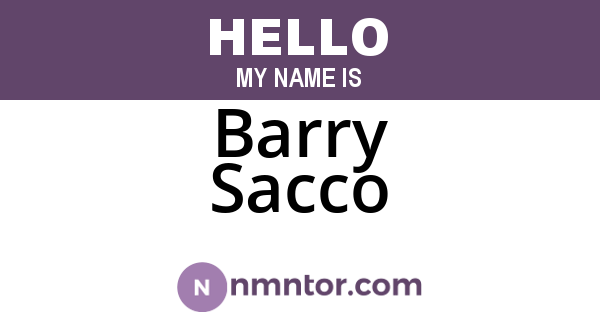Barry Sacco