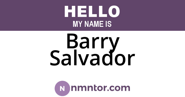 Barry Salvador