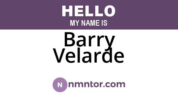 Barry Velarde