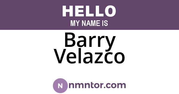 Barry Velazco