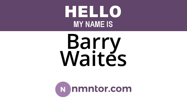 Barry Waites