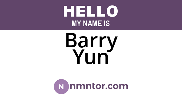 Barry Yun