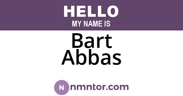 Bart Abbas