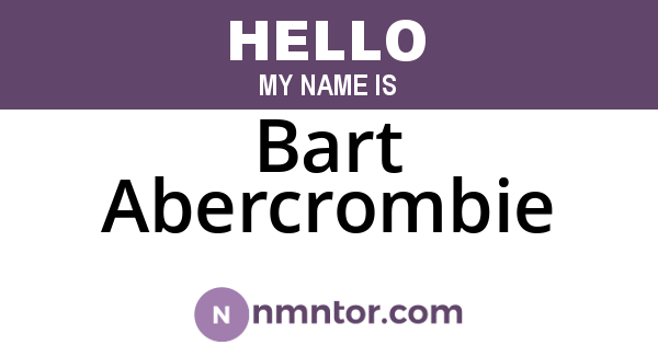 Bart Abercrombie