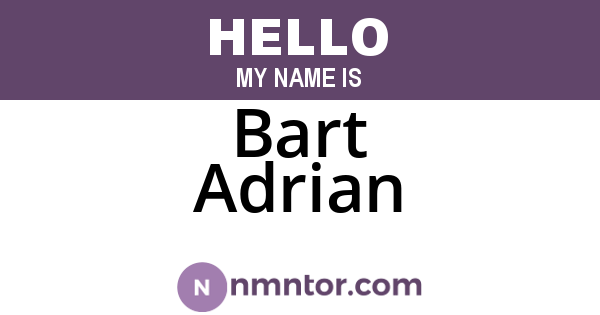 Bart Adrian