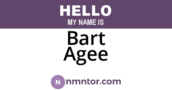 Bart Agee
