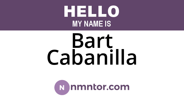 Bart Cabanilla