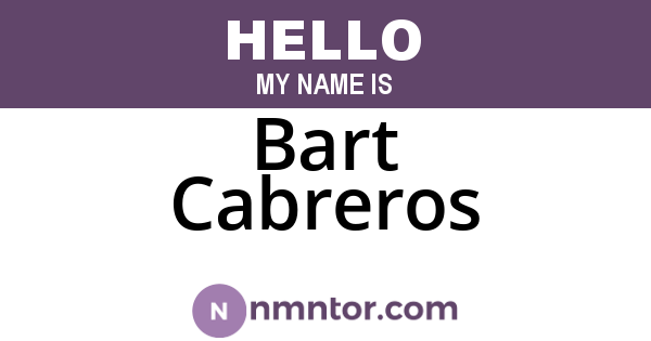 Bart Cabreros