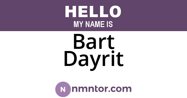 Bart Dayrit