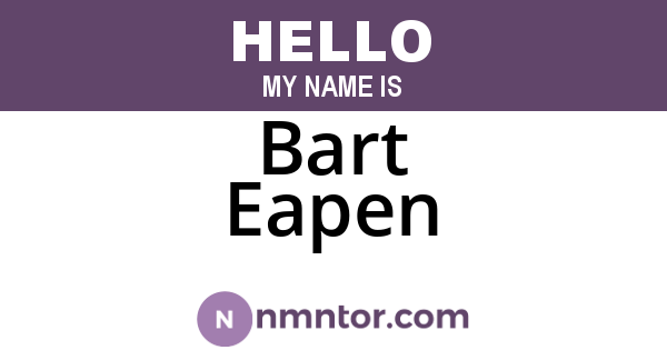 Bart Eapen