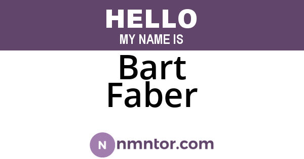 Bart Faber