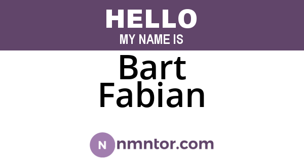 Bart Fabian