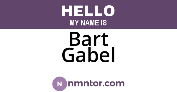 Bart Gabel