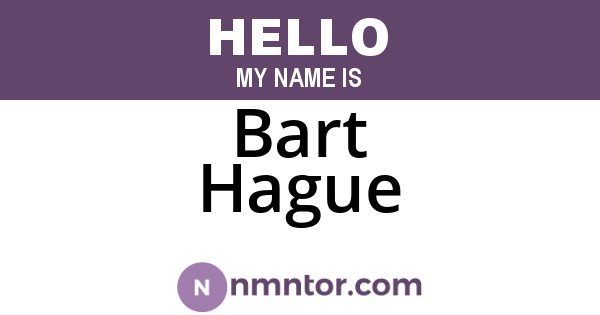 Bart Hague