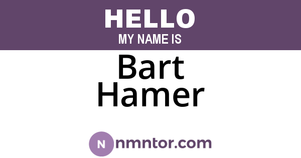Bart Hamer