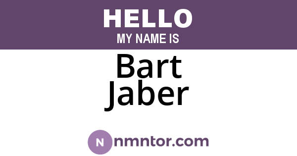 Bart Jaber