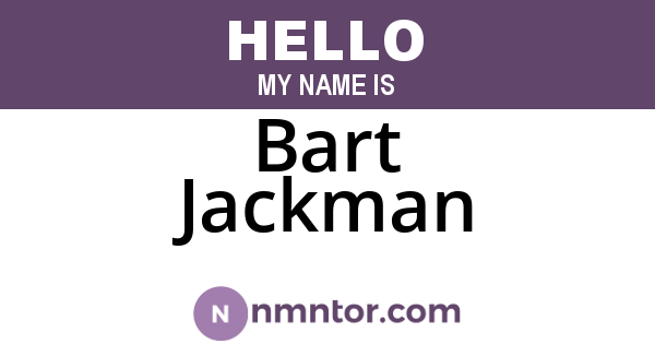 Bart Jackman