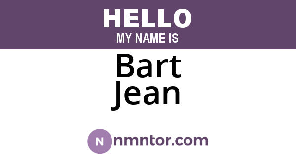 Bart Jean