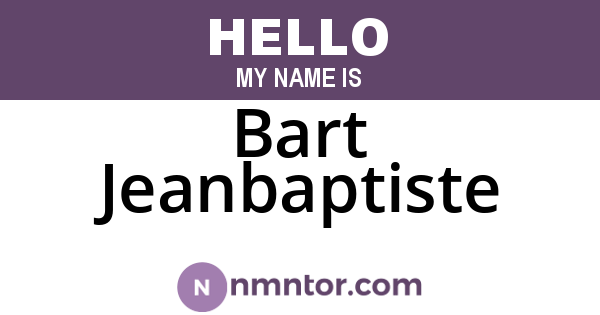 Bart Jeanbaptiste