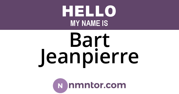 Bart Jeanpierre