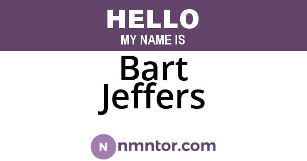 Bart Jeffers
