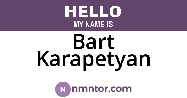 Bart Karapetyan
