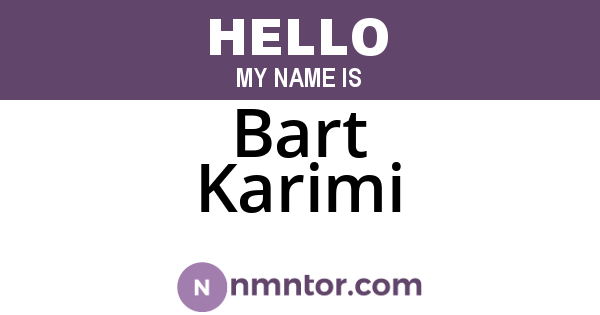 Bart Karimi