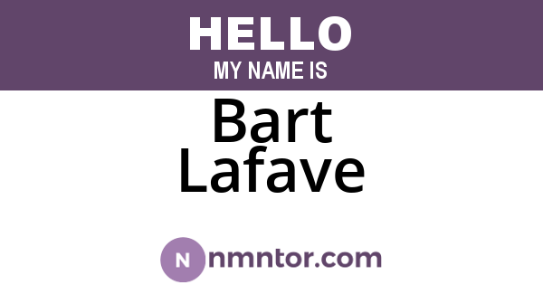 Bart Lafave