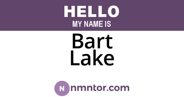 Bart Lake